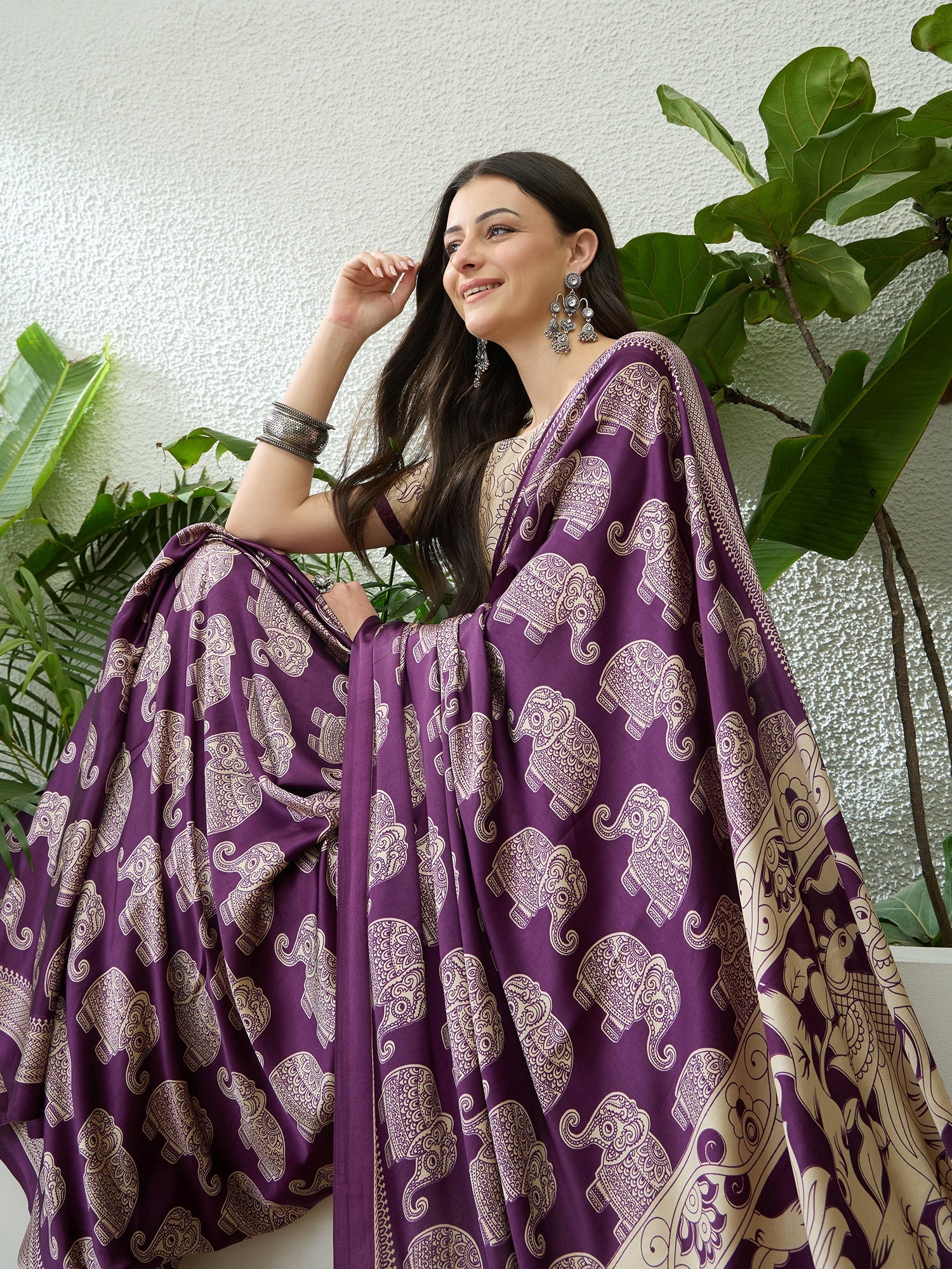 Aakriti Contemporary Semi Modal Saree for Special Occasions ClothsVilla