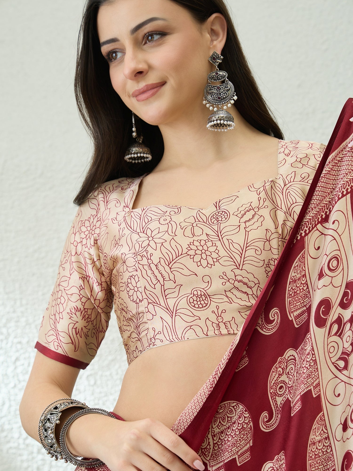 Aakriti Contemporary Semi Modal Saree for Special Occasions ClothsVilla