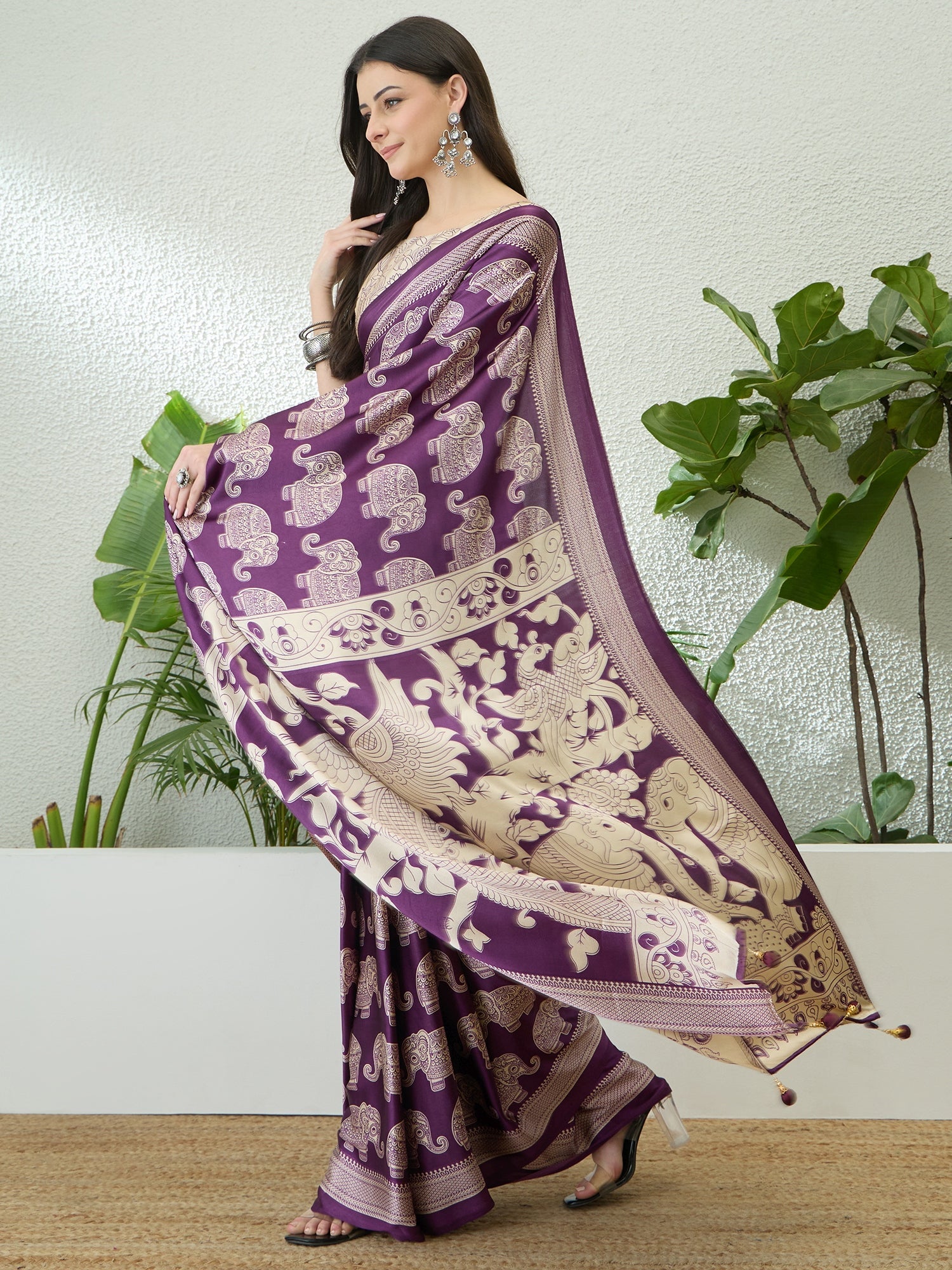 Aakriti Contemporary Semi Modal Saree for Special Occasions ClothsVilla