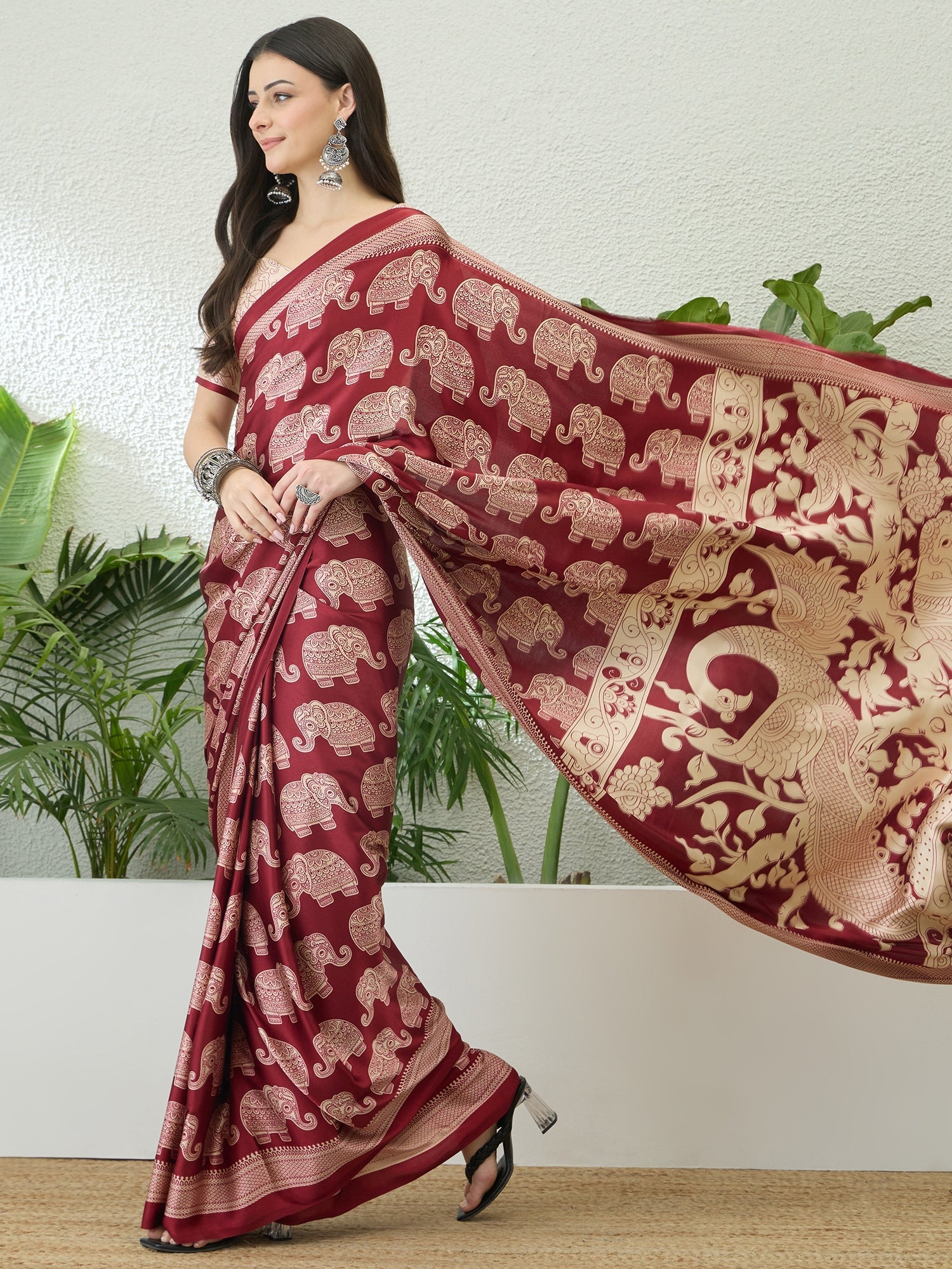 Aakriti Contemporary Semi Modal Saree for Special Occasions ClothsVilla