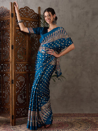 Aarohi Premium Semi Modal Saree for Festive Wear ClothsVilla