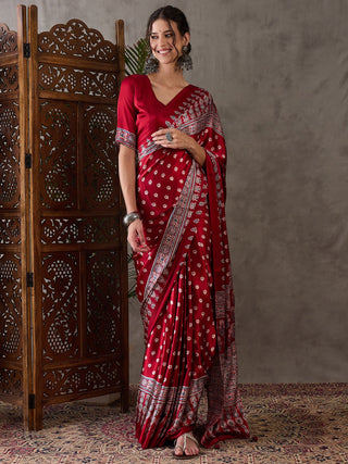 Aarohi Premium Semi Modal Saree for Festive Wear ClothsVilla
