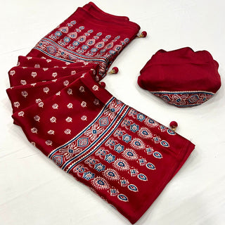 Aarohi Premium Semi Modal Saree for Festive Wear ClothsVilla