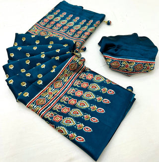Aarohi Premium Semi Modal Saree for Festive Wear ClothsVilla