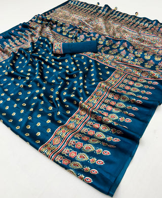 Aarohi Premium Semi Modal Saree for Festive Wear ClothsVilla