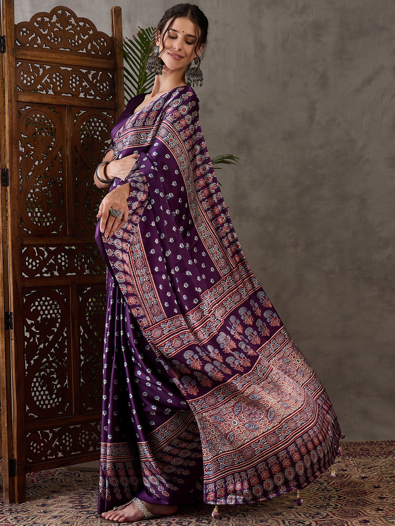 Aarohi Premium Semi Modal Saree for Festive Wear ClothsVilla