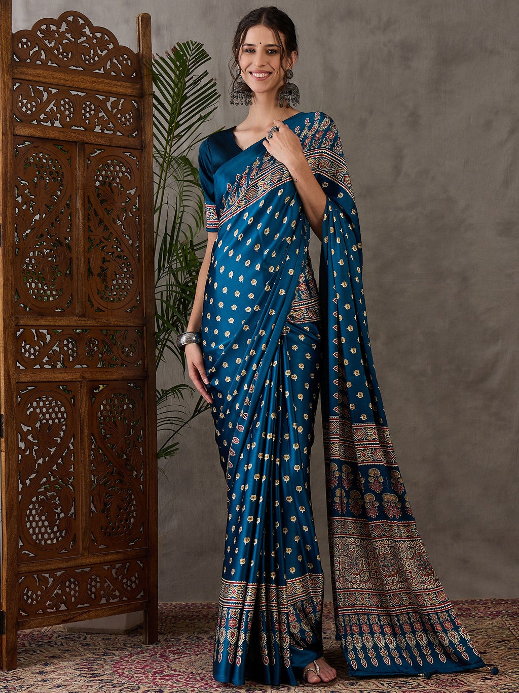 Aarohi Premium Semi Modal Saree for Festive Wear ClothsVilla