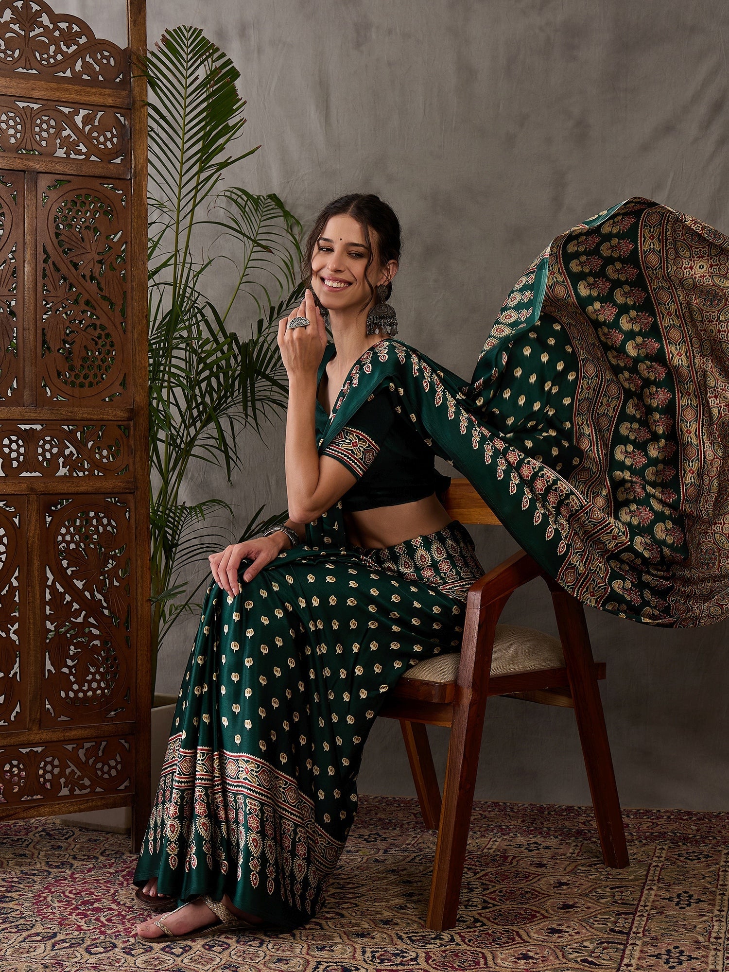 Aarohi Premium Semi Modal Saree for Festive Wear ClothsVilla