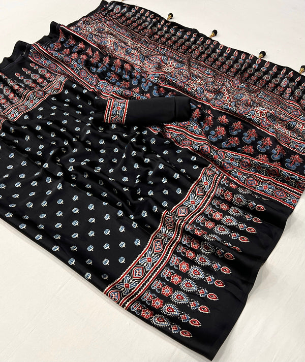 Aarohi Premium Semi Modal Saree for Festive Wear ClothsVilla
