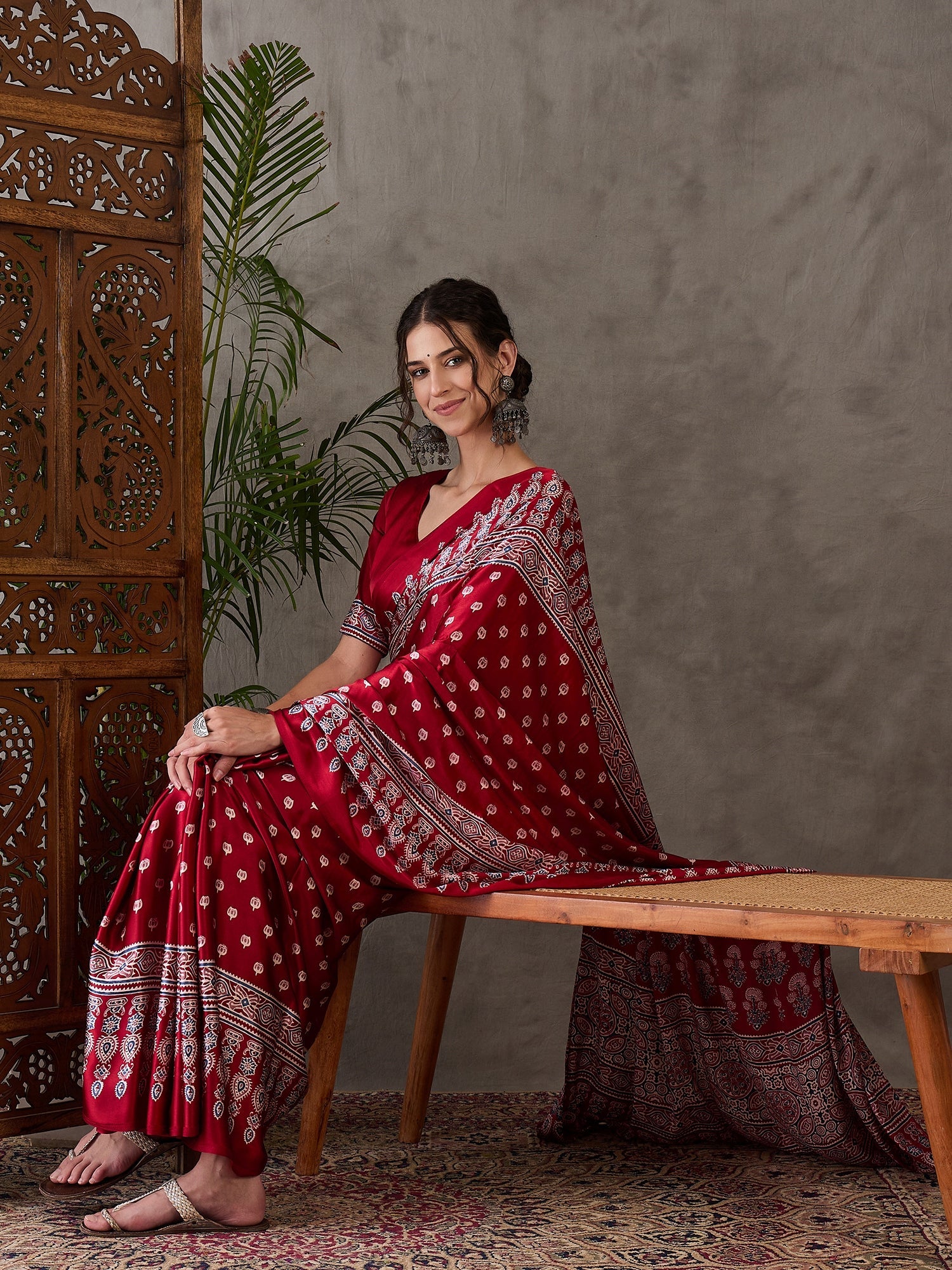 Aarohi Premium Semi Modal Saree for Festive Wear ClothsVilla