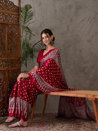 Aarohi Premium Semi Modal Saree for Festive Wear ClothsVilla