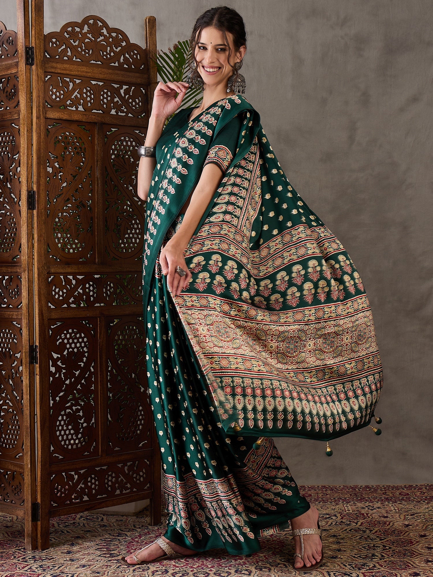 Aarohi Premium Semi Modal Saree for Festive Wear ClothsVilla