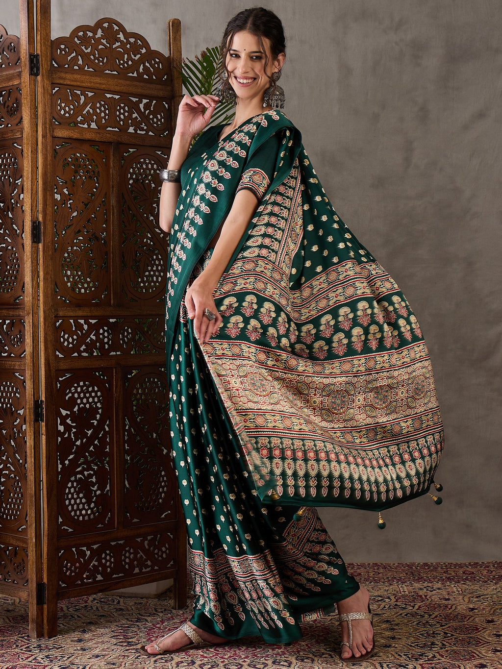 Aarohi Premium Semi Modal Saree for Festive Wear ClothsVilla