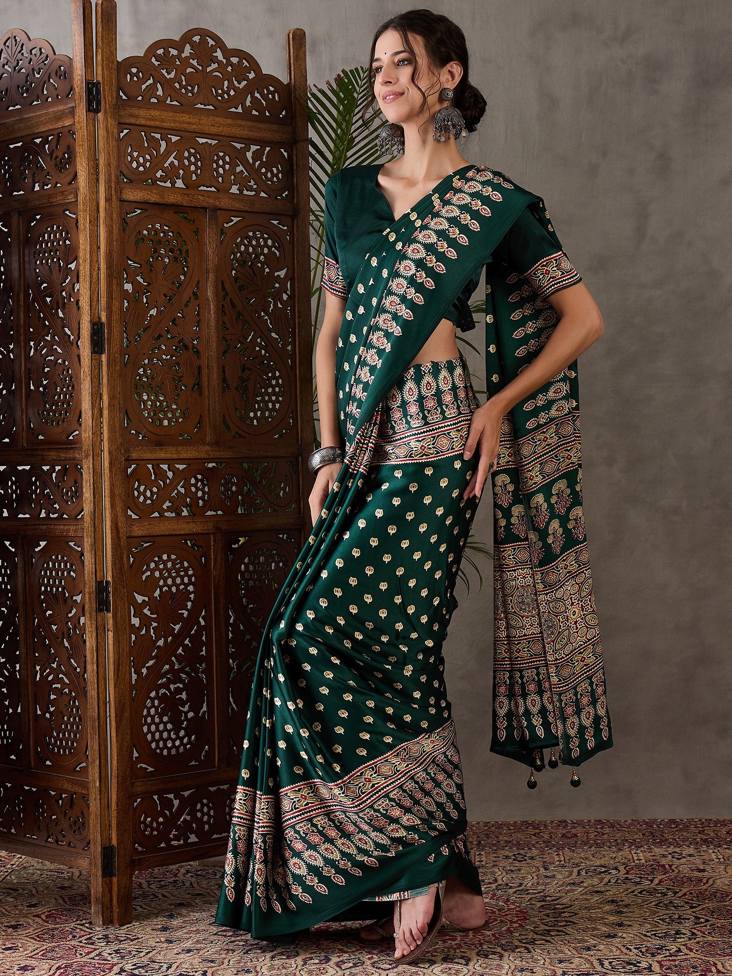Aarohi Premium Semi Modal Saree for Festive Wear ClothsVilla