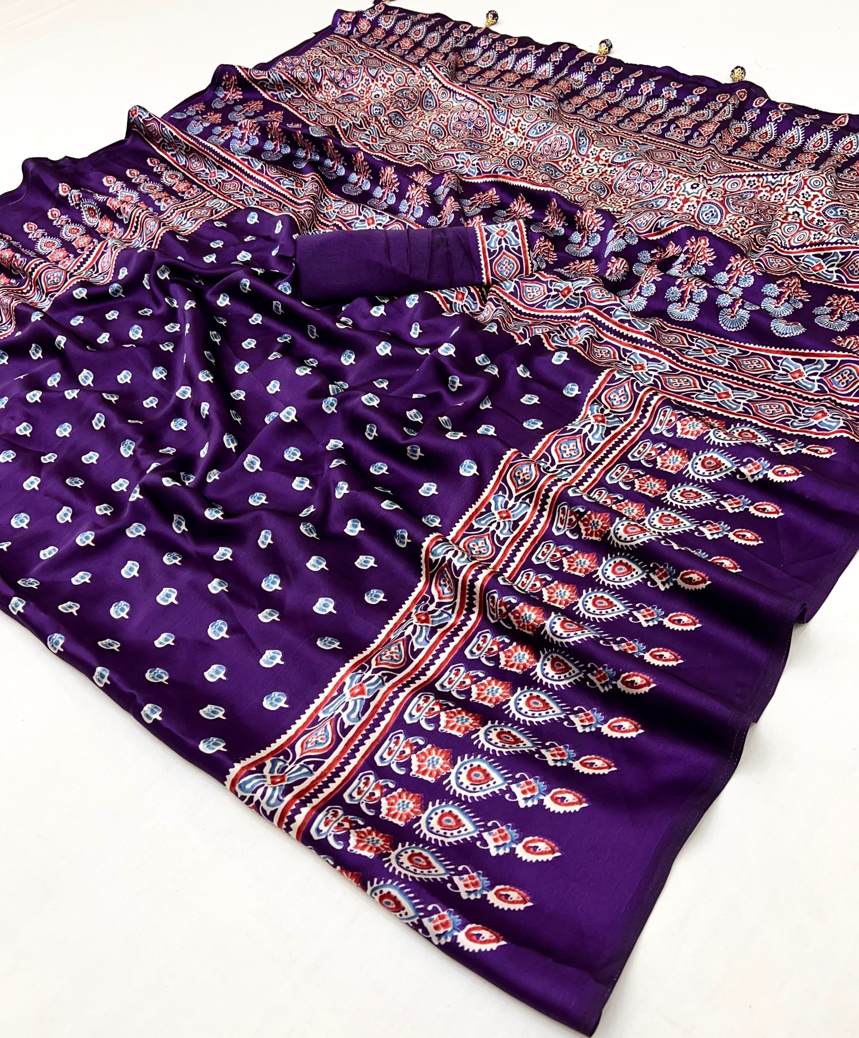 Aarohi Premium Semi Modal Saree for Festive Wear ClothsVilla