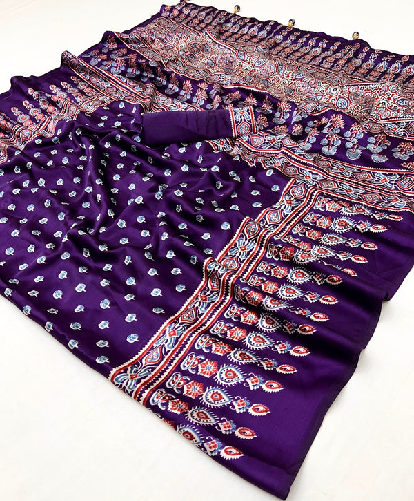 Aarohi Premium Semi Modal Saree for Festive Wear ClothsVilla