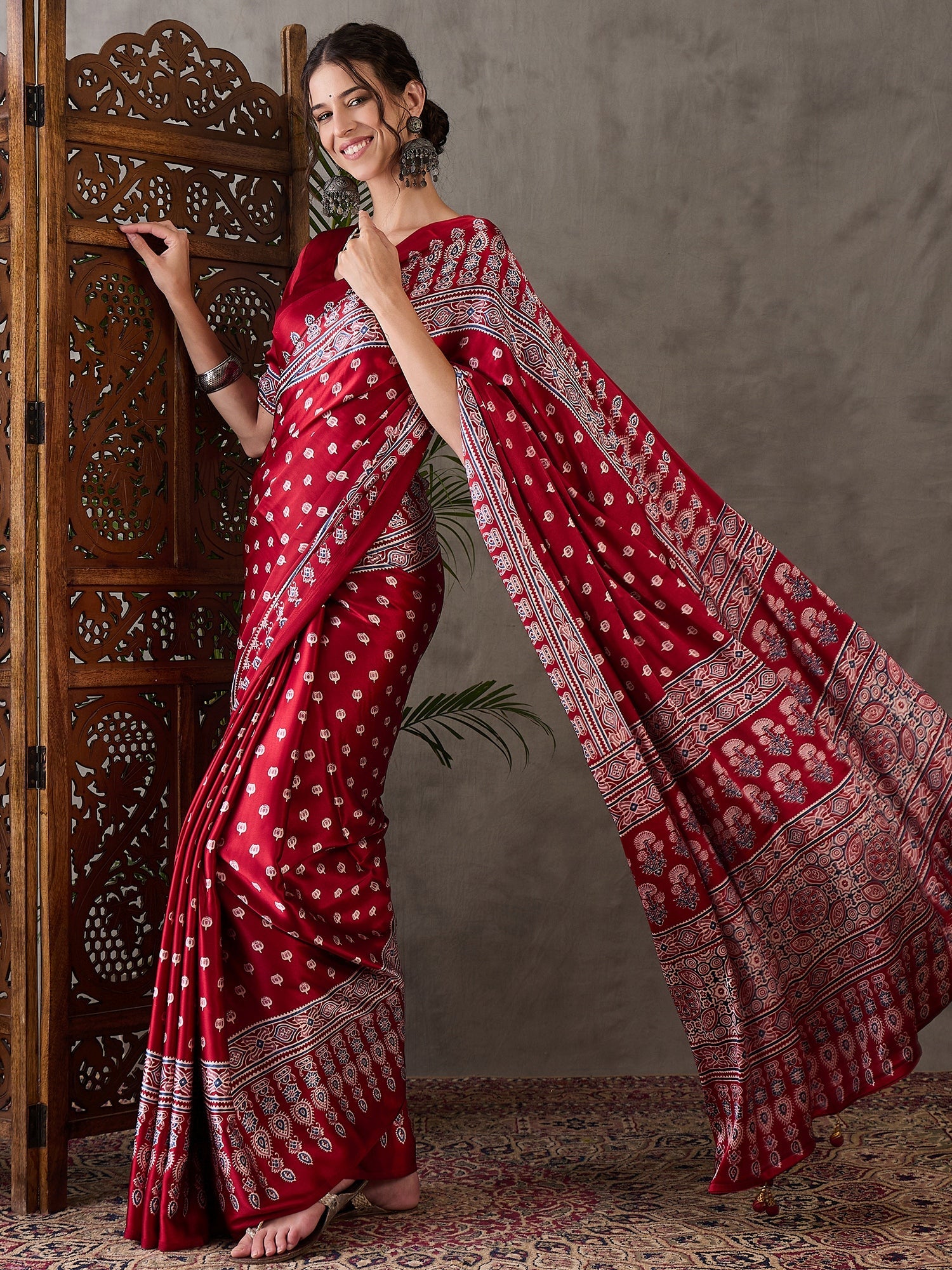 Aarohi Premium Semi Modal Saree for Festive Wear ClothsVilla