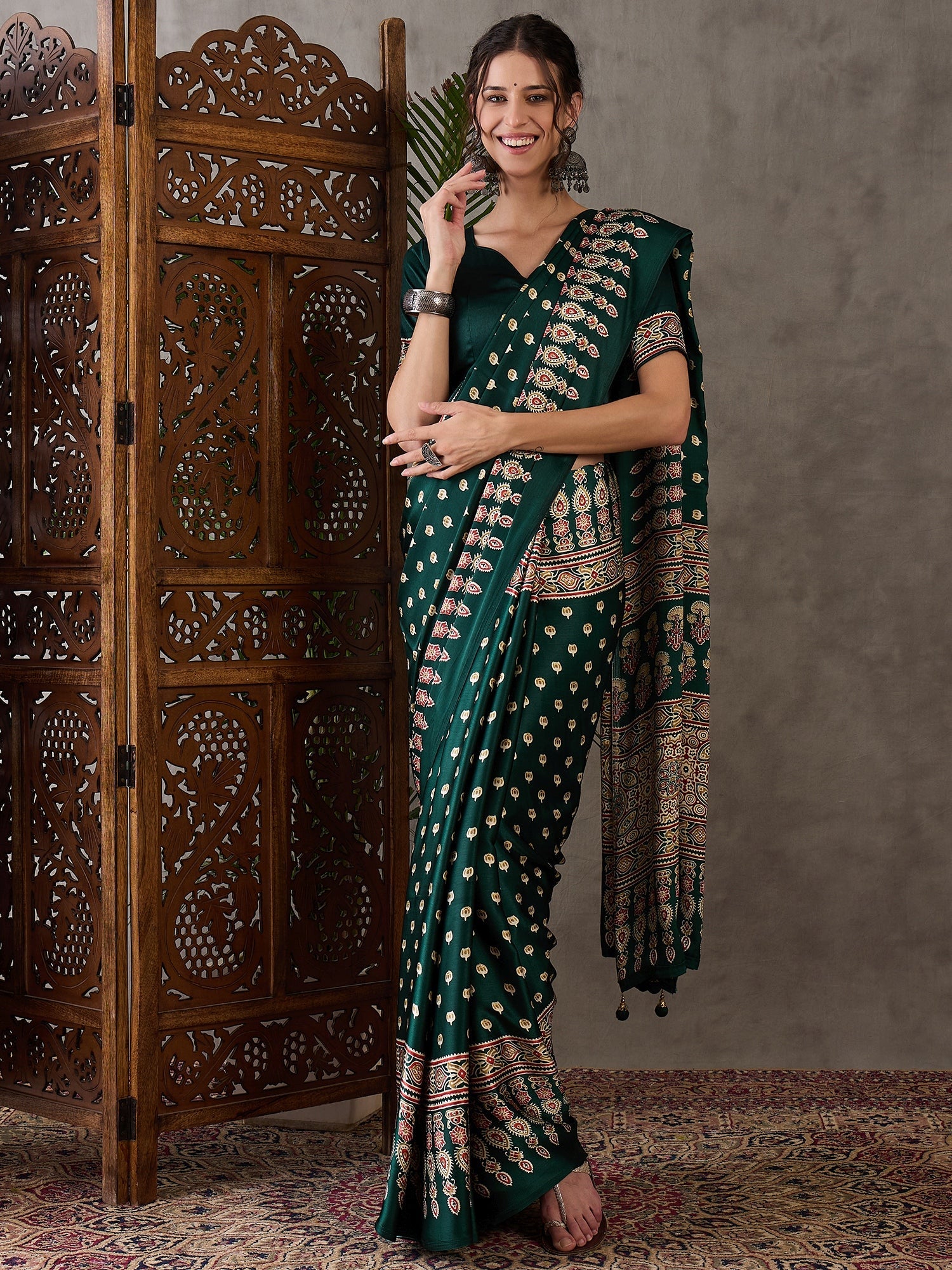 Aarohi Premium Semi Modal Saree for Festive Wear ClothsVilla