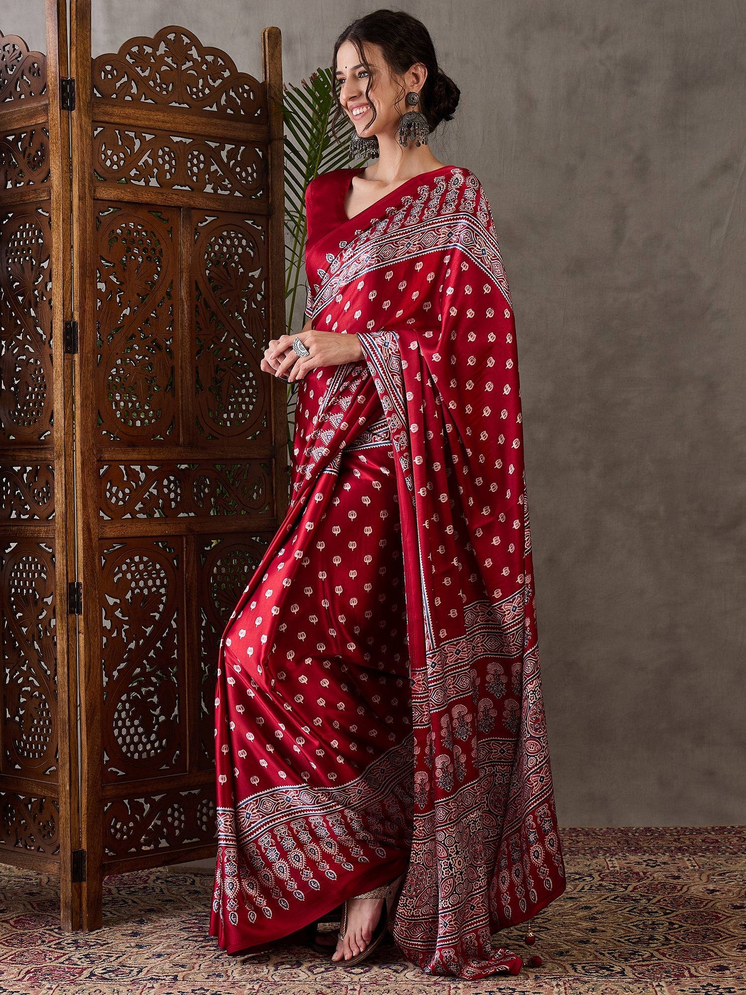 Aarohi Premium Semi Modal Saree for Festive Wear ClothsVilla