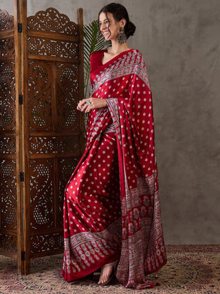 Aarohi Premium Semi Modal Saree for Festive Wear ClothsVilla
