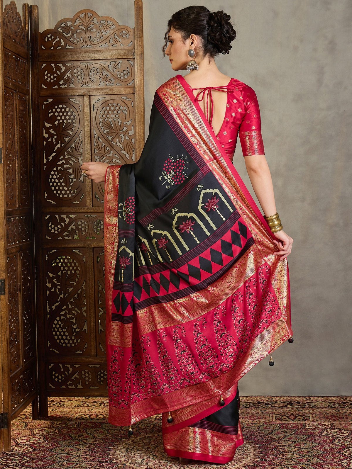 Aavira Classic Semi Modal Saree for Traditional Functions ClothsVilla