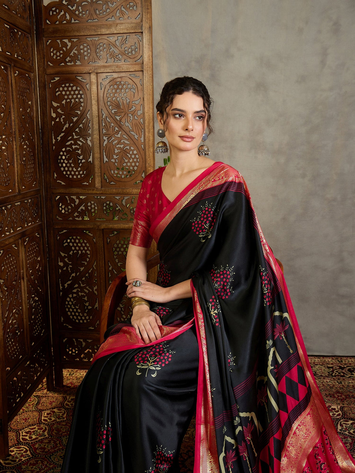 Aavira Classic Semi Modal Saree for Traditional Functions ClothsVilla