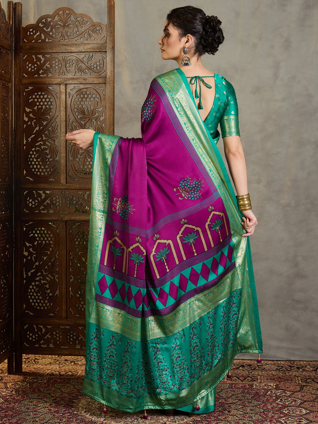 Aavira Classic Semi Modal Saree for Traditional Functions ClothsVilla