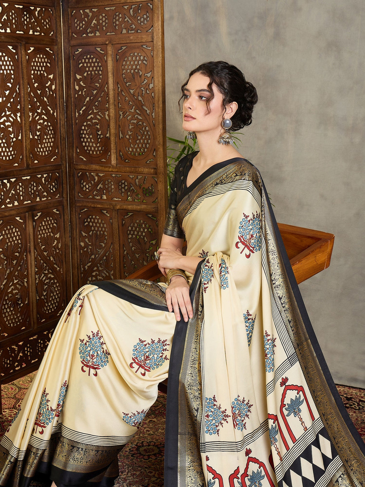 Aavira Classic Semi Modal Saree for Traditional Functions ClothsVilla