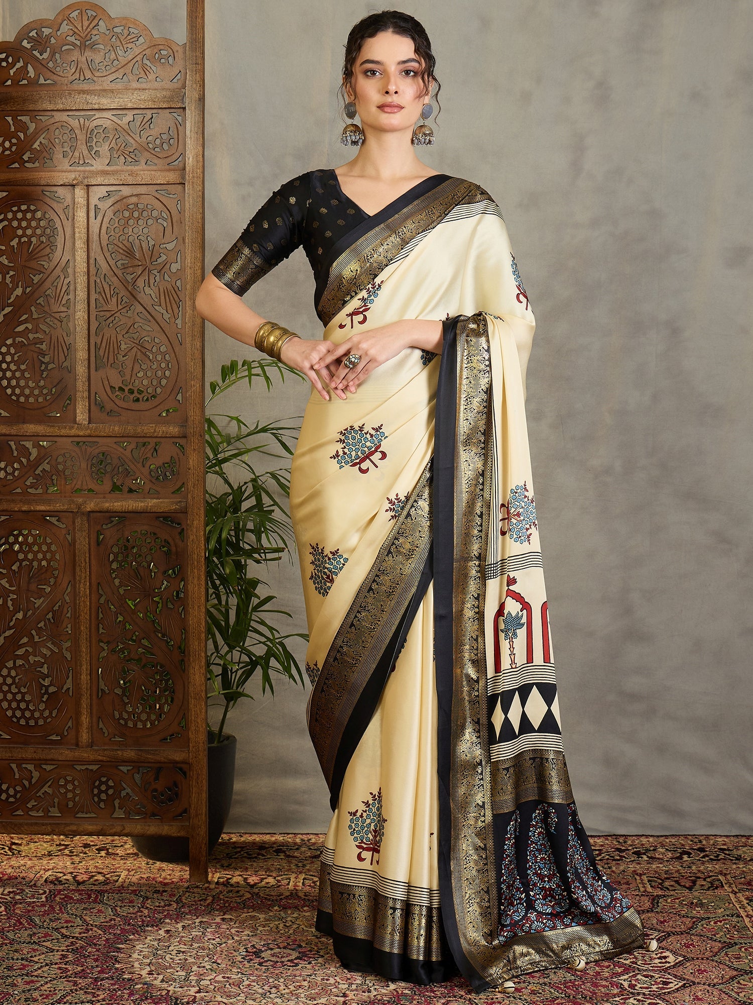 Aavira Classic Semi Modal Saree for Traditional Functions ClothsVilla
