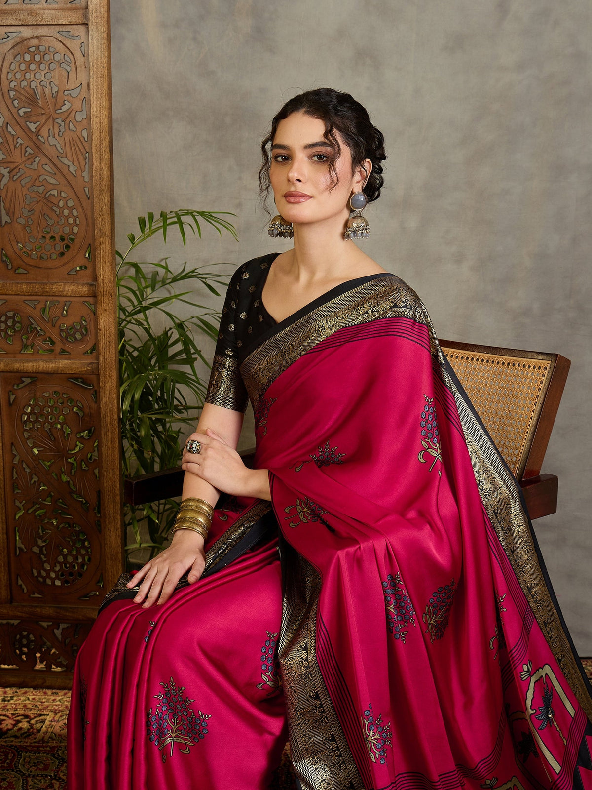 Aavira Classic Semi Modal Saree for Traditional Functions ClothsVilla