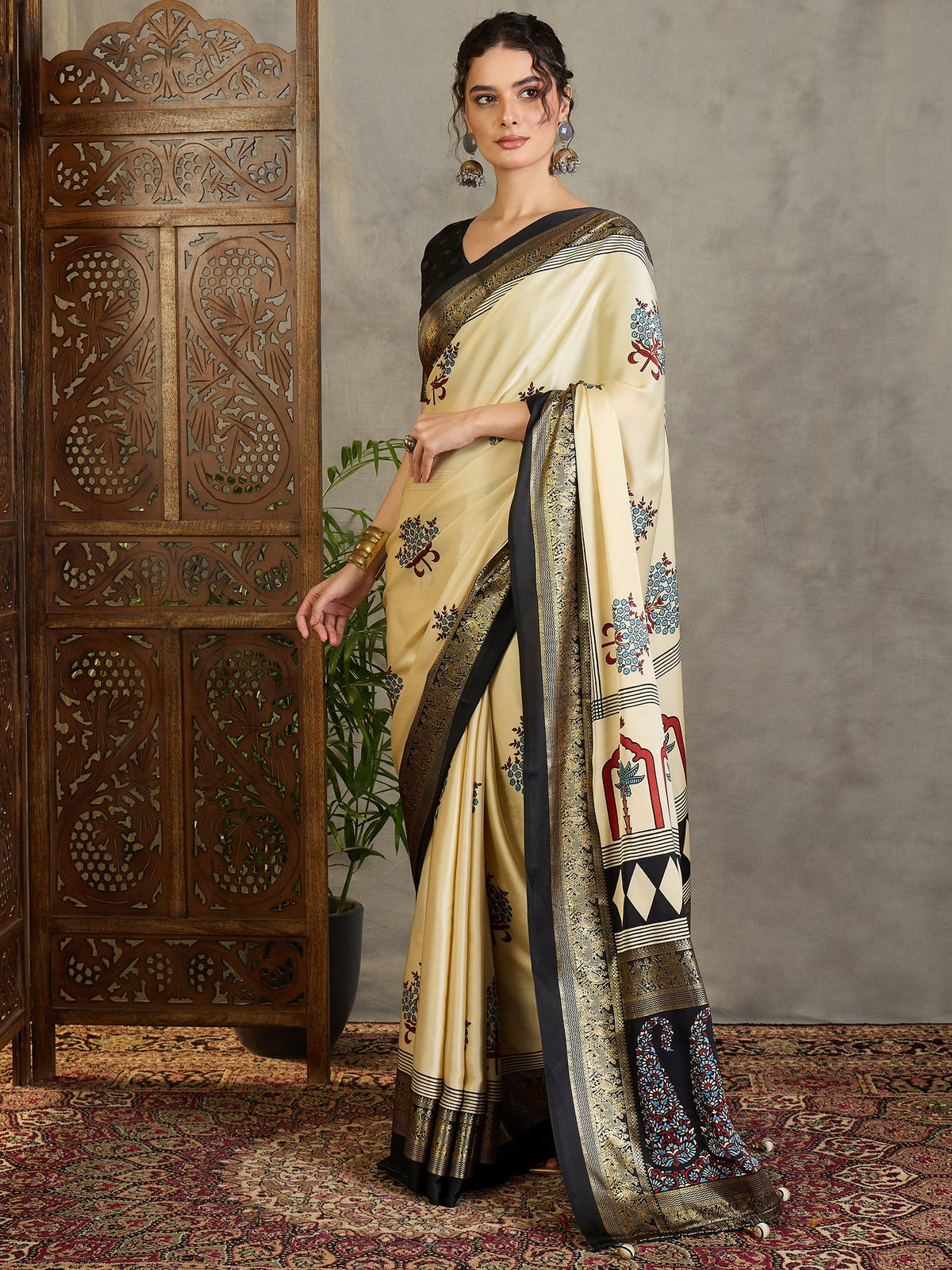 Aavira Classic Semi Modal Saree for Traditional Functions ClothsVilla