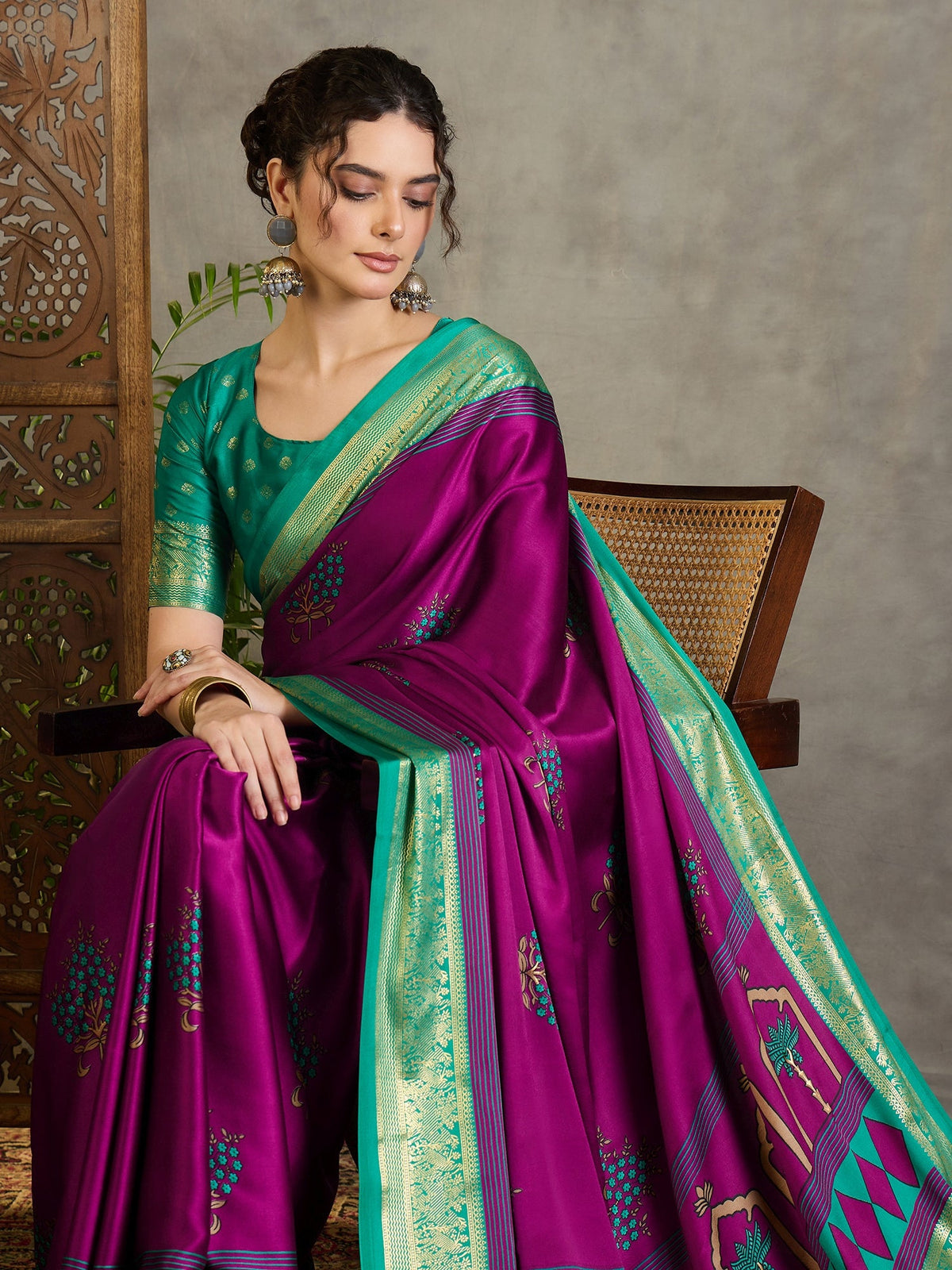Aavira Classic Semi Modal Saree for Traditional Functions ClothsVilla