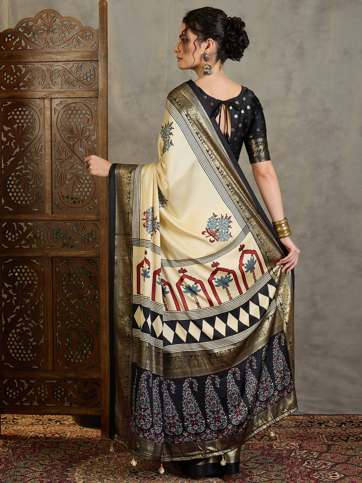 Aavira Classic Semi Modal Saree for Traditional Functions ClothsVilla