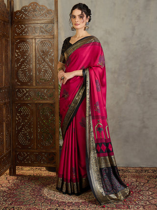 Aavira Classic Semi Modal Saree for Traditional Functions ClothsVilla