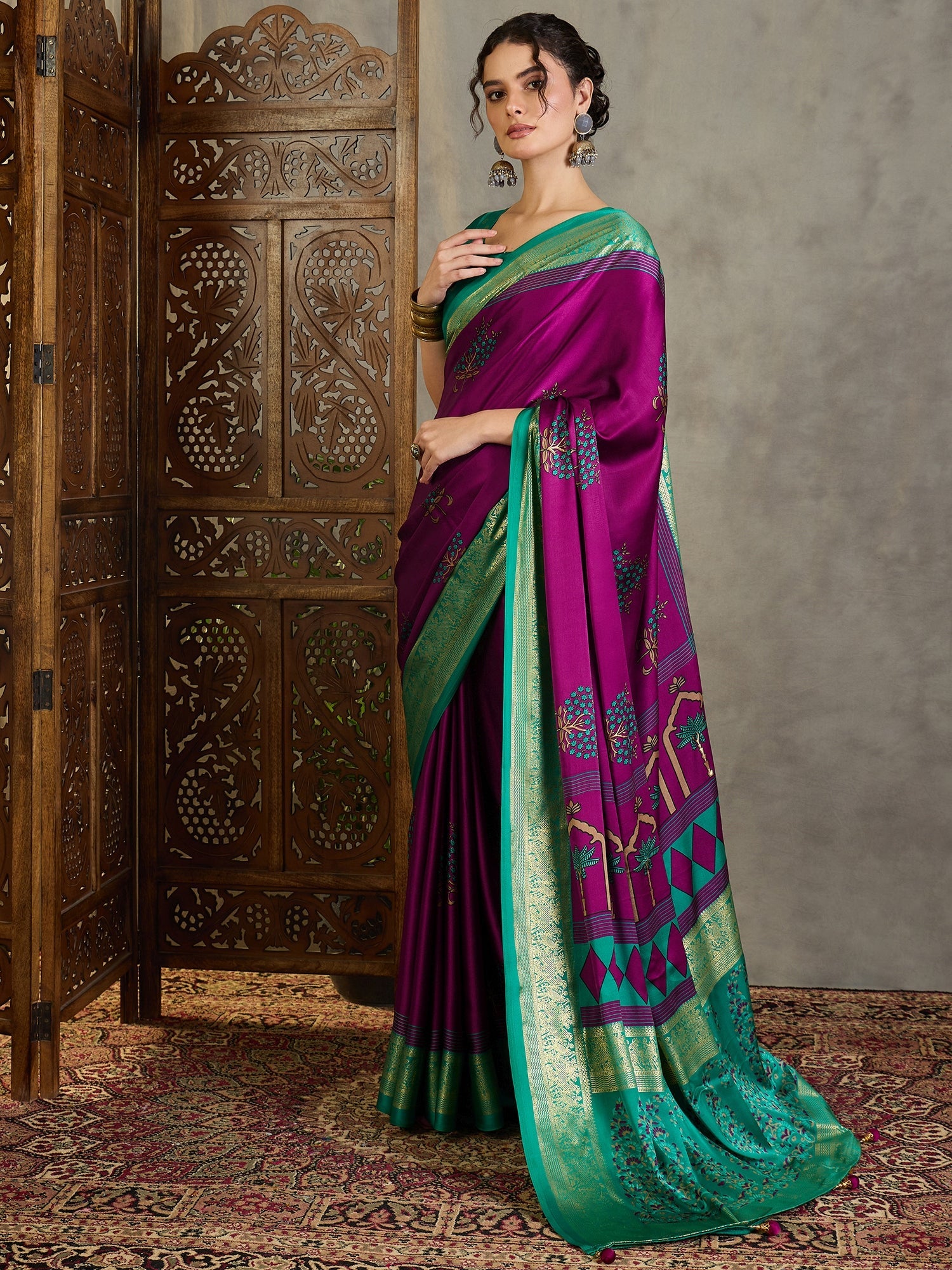Aavira Classic Semi Modal Saree for Traditional Functions ClothsVilla
