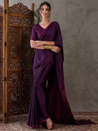 Anvaya Stylish Semi Modal Saree for Party & Festive Wear ClothsVilla