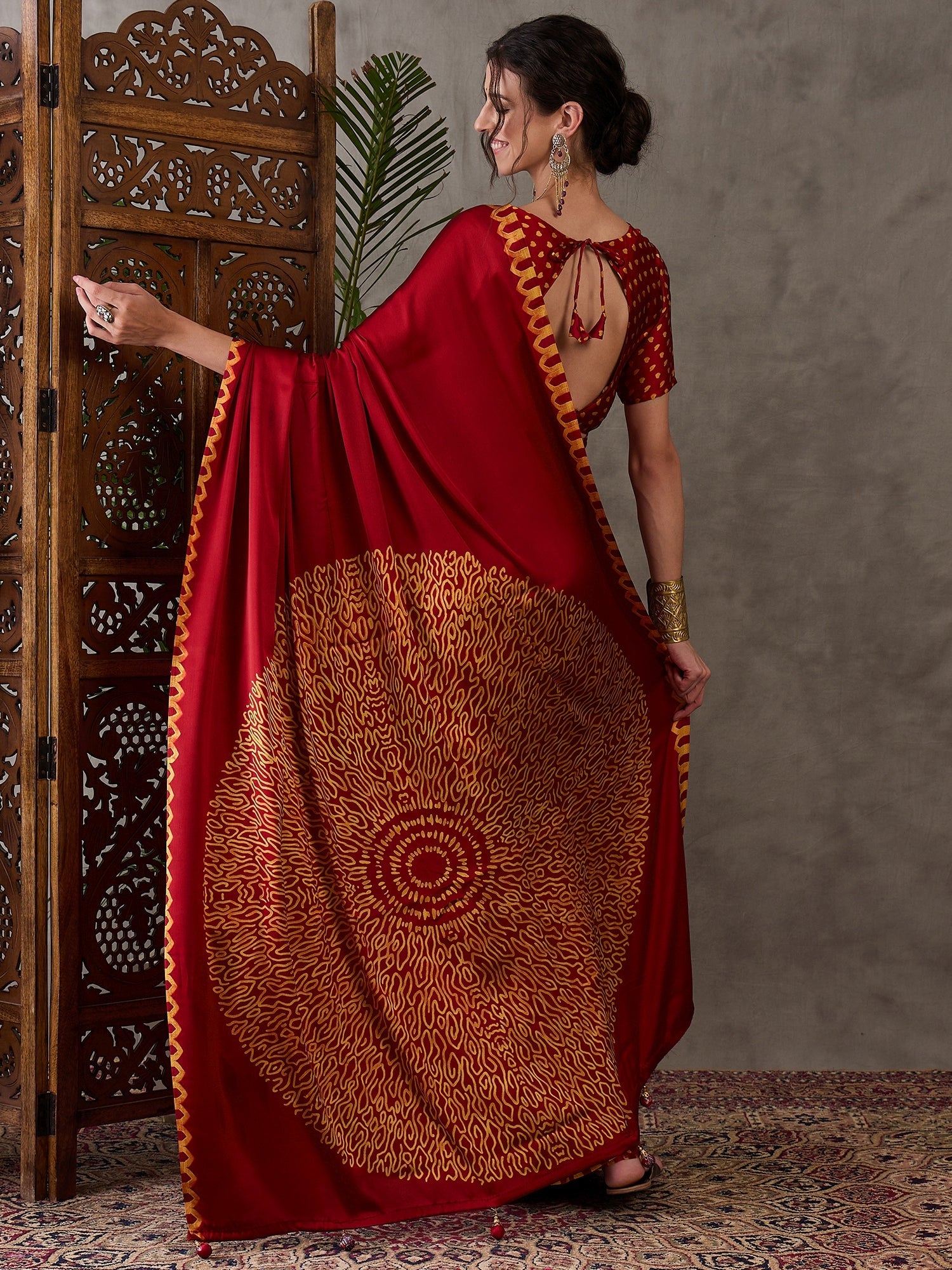 Anvaya Stylish Semi Modal Saree for Party & Festive Wear ClothsVilla