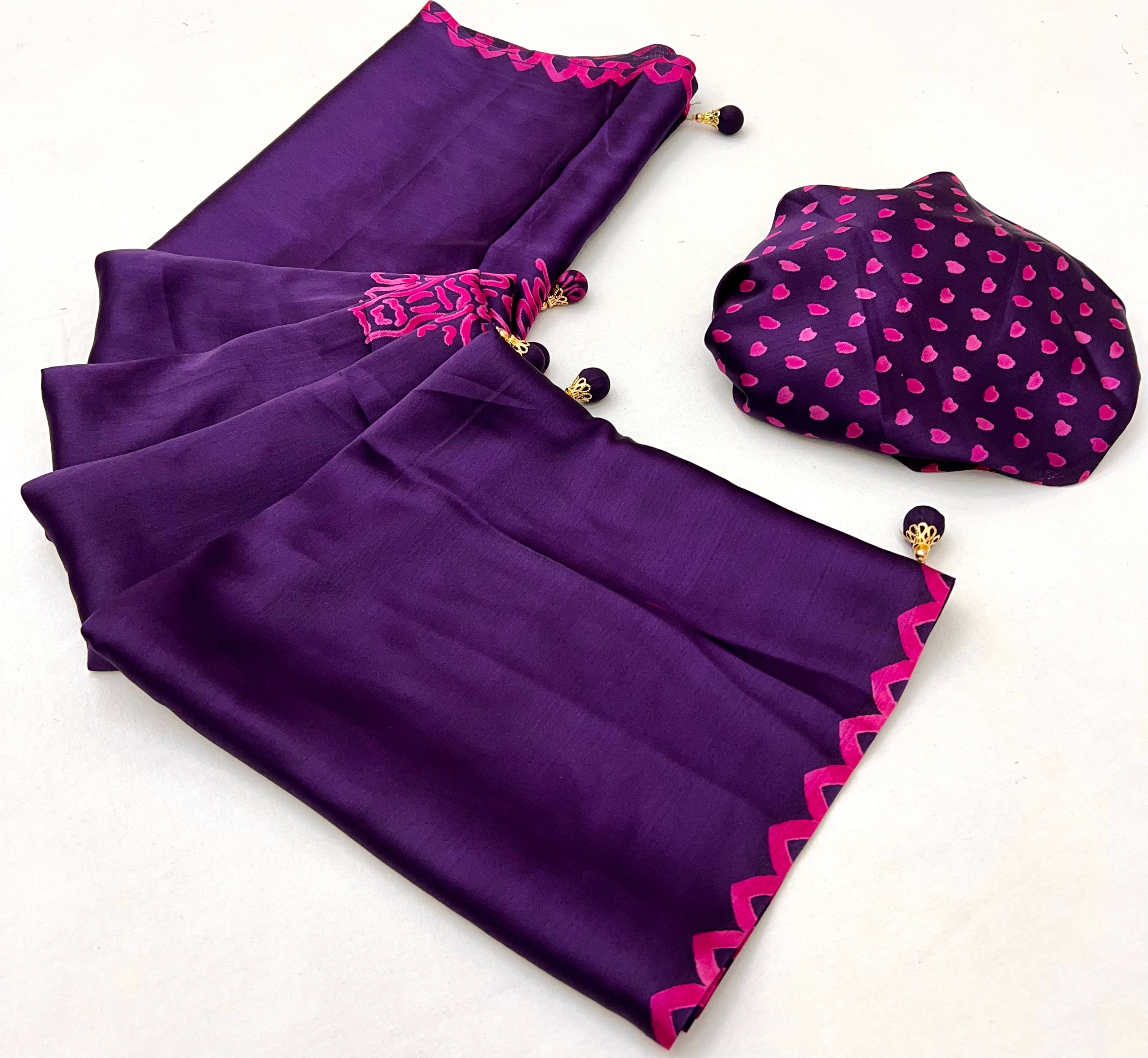Anvaya Stylish Semi Modal Saree for Party & Festive Wear ClothsVilla