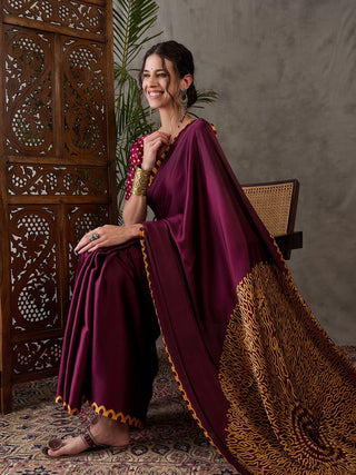 Anvaya Stylish Semi Modal Saree for Party & Festive Wear ClothsVilla