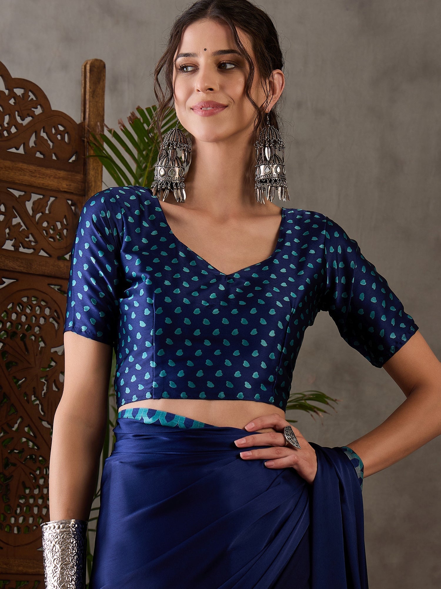 Anvaya Stylish Semi Modal Saree for Party & Festive Wear ClothsVilla