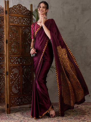 Anvaya Stylish Semi Modal Saree for Party & Festive Wear ClothsVilla