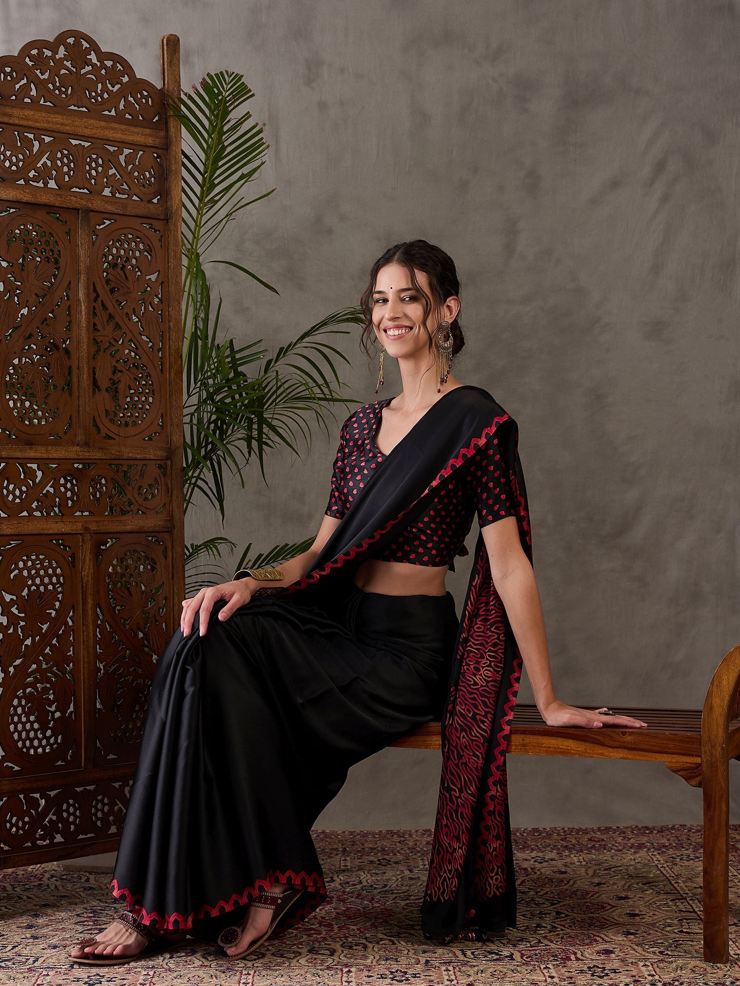 Anvaya Stylish Semi Modal Saree for Party & Festive Wear ClothsVilla