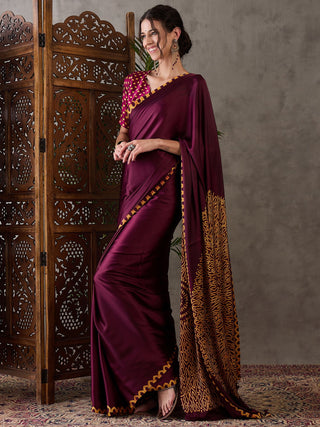 Anvaya Stylish Semi Modal Saree for Party & Festive Wear ClothsVilla