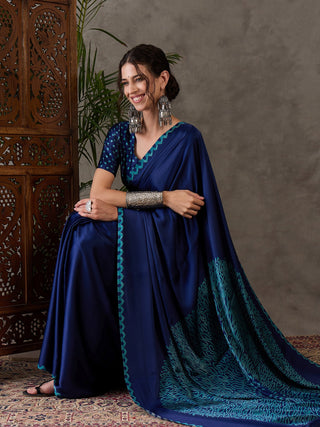 Anvaya Stylish Semi Modal Saree for Party & Festive Wear ClothsVilla
