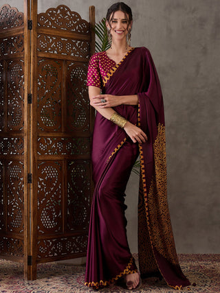 Anvaya Stylish Semi Modal Saree for Party & Festive Wear ClothsVilla