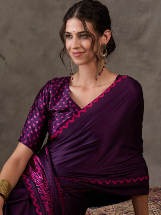 Anvaya Stylish Semi Modal Saree for Party & Festive Wear ClothsVilla