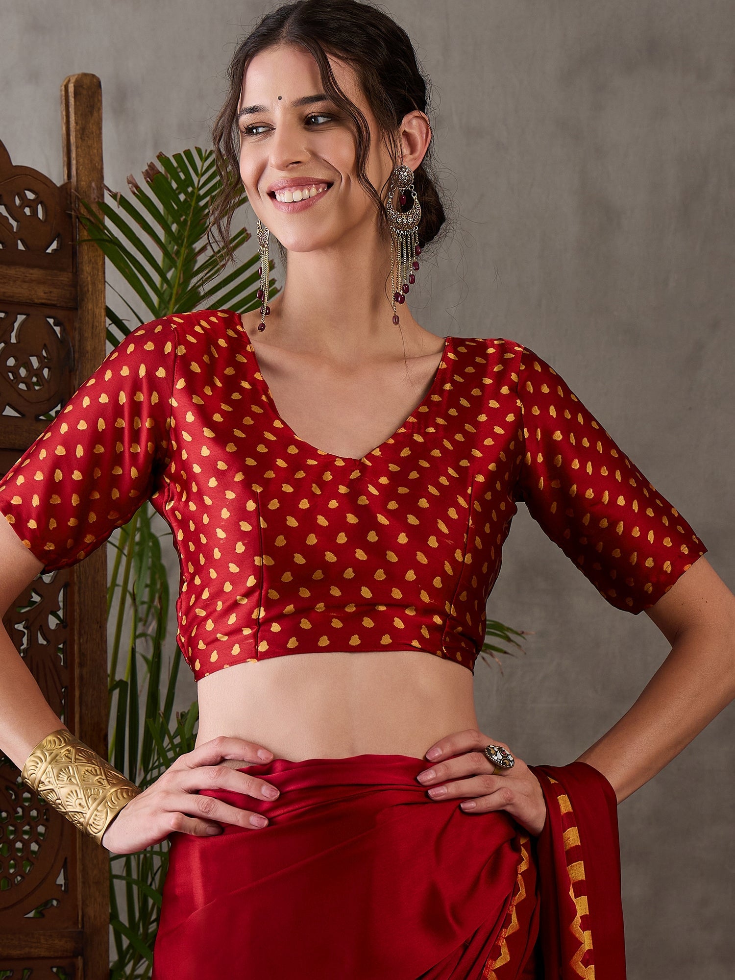 Anvaya Stylish Semi Modal Saree for Party & Festive Wear ClothsVilla