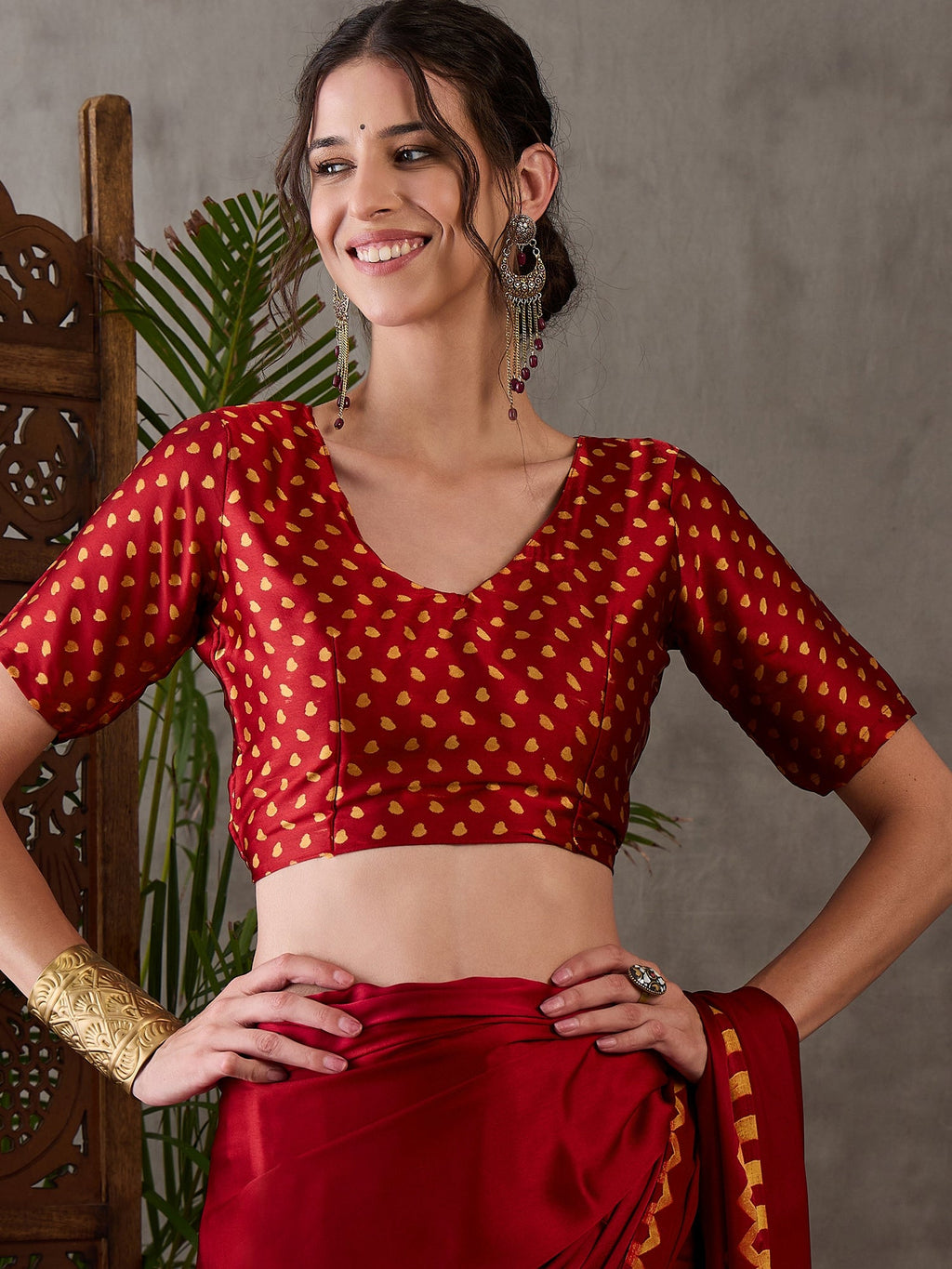 Anvaya Stylish Semi Modal Saree for Party & Festive Wear ClothsVilla