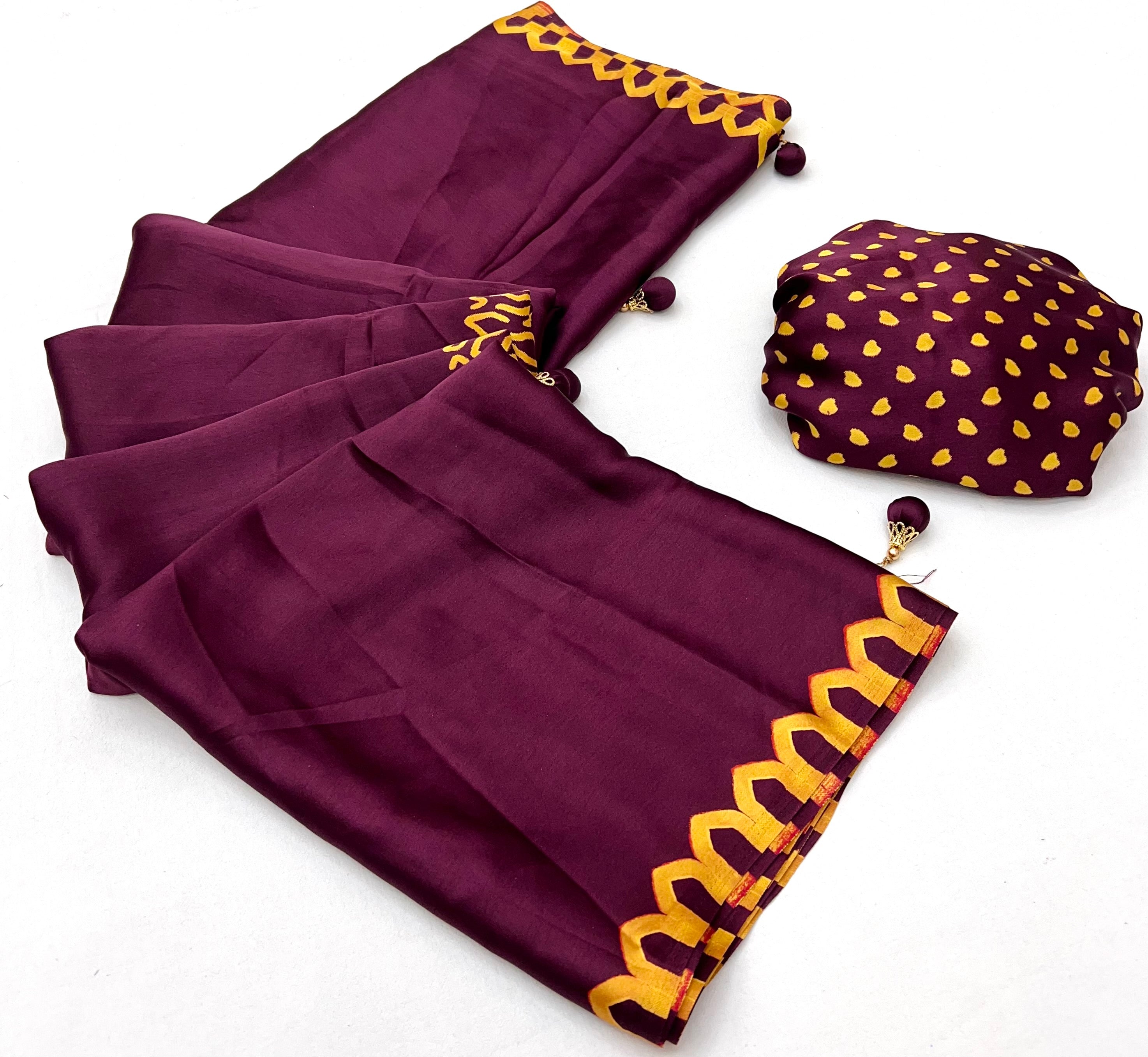 Anvaya Stylish Semi Modal Saree for Party & Festive Wear ClothsVilla