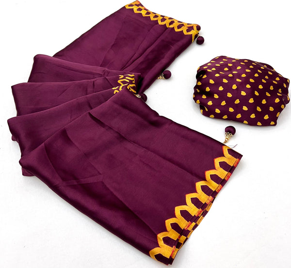 Anvaya Stylish Semi Modal Saree for Party & Festive Wear ClothsVilla